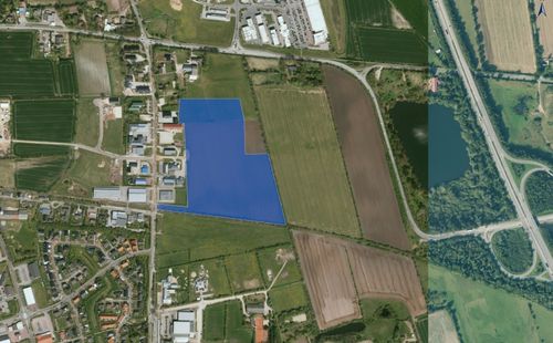 Luftbild der Erweiterungsfläche Luftbild der Erweiterungsfläche