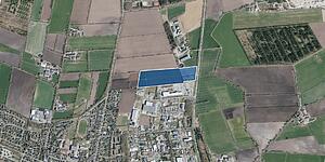 Luftbild des Gewerbegebiets